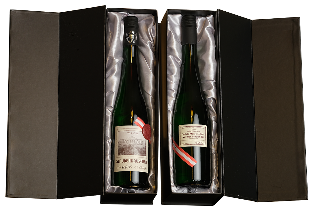 White wine front and back side